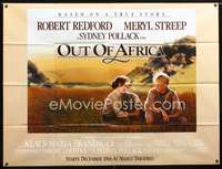 d075 OUT OF AFRICA subway movie poster '85 Redford, Streep