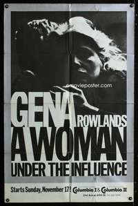 d066 WOMAN UNDER THE INFLUENCE 30x45 subway movie poster '74 Rowlands