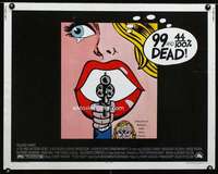 e011 99 & 44/100% DEAD half-sheet movie poster '74 cool pop art image!