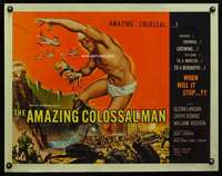 e030 AMAZING COLOSSAL MAN half-sheet movie poster '57 Bert I. Gordon