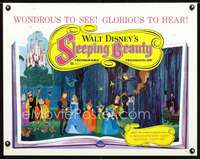 e537 SLEEPING BEAUTY half-sheet movie poster '59 Disney fantasy classic!