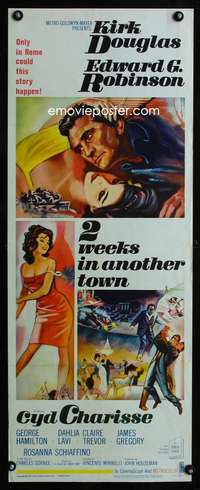 f154 2 WEEKS IN ANOTHER TOWN insert movie poster '62Douglas,Charisse