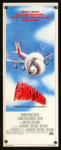 f171 AIRPLANE insert movie poster '80 Lloyd Bridges, Leslie Nielsen