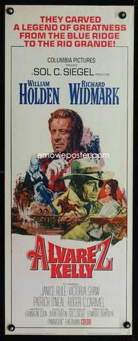 f177 ALVAREZ KELLY insert movie poster '66 William Holden, Widmark