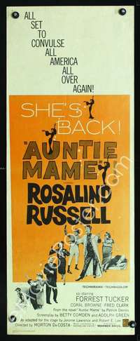 f193 AUNTIE MAME insert movie poster R63 classic Rosalind Russell!