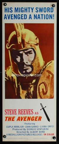f195 AVENGER insert movie poster '64 Steve Reeves, Albert Band