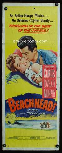 f203 BEACHHEAD insert movie poster '54 Tony Curtis, Mary Murphy