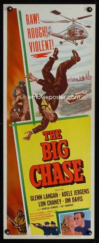 f218 BIG CHASE insert movie poster '54 Lon Chaney Jr, Glenn Langan