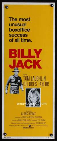 f226 BILLY JACK insert movie poster R73 Tom Laughlin, Delores Taylor