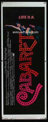 f263 CABARET insert movie poster '72 Liza Minnelli, Bob Fosse