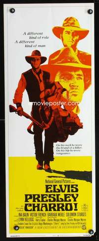f270 CHARRO insert movie poster '69 different kind of Elvis Presley!