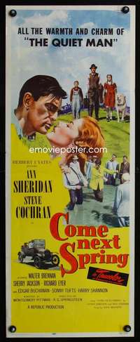 f281 COME NEXT SPRING insert movie poster '56 Ann Sheridan, Cochran