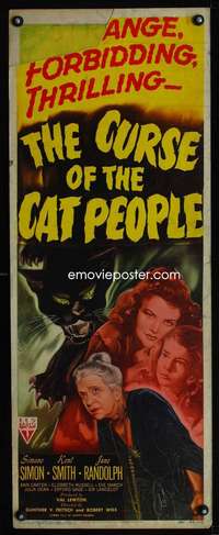 f288 CURSE OF THE CAT PEOPLE insert movie poster '44 Simone Simon