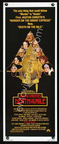 f294 DEATH ON THE NILE insert movie poster '78 Richard Amsel art!