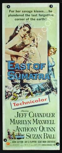 f314 EAST OF SUMATRA insert movie poster '53 Chandler, Boetticher