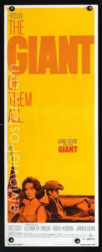 f340 GIANT insert movie poster R70 James Dean, Liz Taylor, Hudson