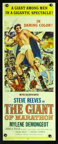 f341 GIANT OF MARATHON insert movie poster '60 Steve Reeves, Bava