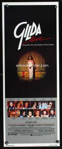 f343 GILDA LIVE insert movie poster '80 Radner, Mike Nichols, SNL