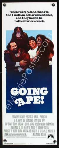 f350 GOING APE insert movie poster '81 Tony Danza, DeVito,orangutan!