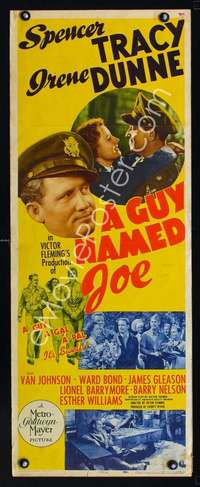 f362 GUY NAMED JOE insert movie poster '44 Spencer Tracy, Dunne