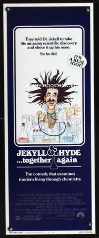 f383 JEKYLL & HYDE TOGETHER AGAIN insert movie poster '82 drugs!