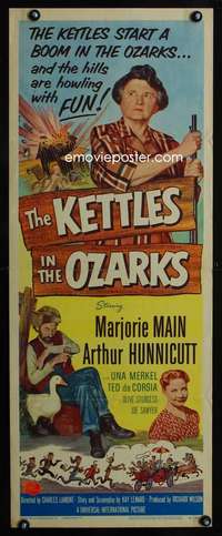 f388 KETTLES IN THE OZARKS insert movie poster '56 Marjorie Main