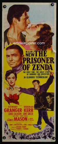 f483 PRISONER OF ZENDA insert movie poster '52Granger,Deborah Kerr