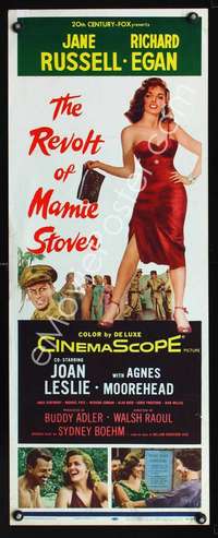 f495 REVOLT OF MAMIE STOVER insert movie poster '56sexy Jane Russell