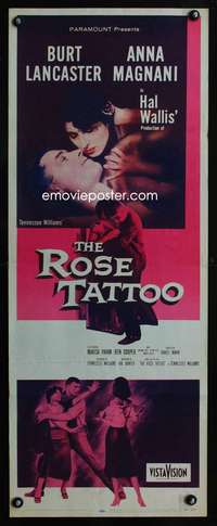 f510 ROSE TATTOO insert movie poster '55 Burt Lancaster, Anna Magnani