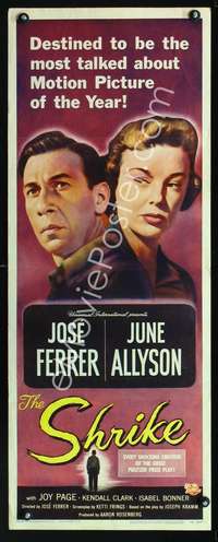 f526 SHRIKE insert movie poster '55 Jose Ferrer, June Allyson, Kramm