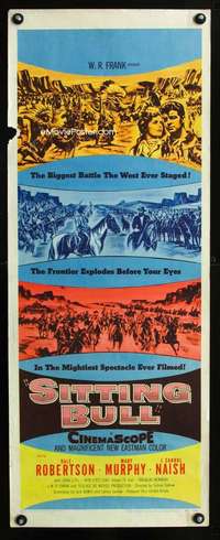 f534 SITTING BULL insert movie poster '54 Robertson, Native Americans