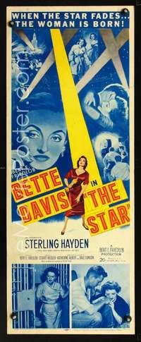 f551 STAR insert movie poster '53 Bette Davis, Sterling Hayden