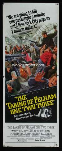 f571 TAKING OF PELHAM ONE TWO THREE insert movie poster '74 Matthau