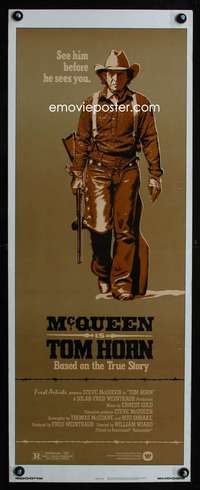 f601 TOM HORN insert movie poster '80 full length Steve McQueen!
