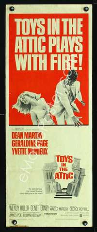 f605 TOYS IN THE ATTIC insert movie poster '63 Dean Martin, Mimieux