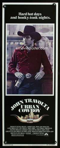 f617 URBAN COWBOY insert movie poster '80 honky-tonk John Travolta!