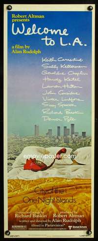 f625 WELCOME TO L.A. insert movie poster '77 Alan Rudolph, Altman