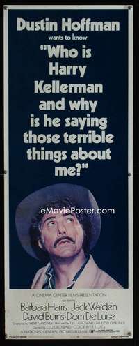 f638 WHO IS HARRY KELLERMAN insert movie poster '71 Dustin Hoffman