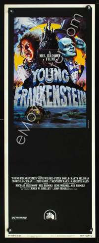 f646 YOUNG FRANKENSTEIN style B insert movie poster '74 Mel Brooks