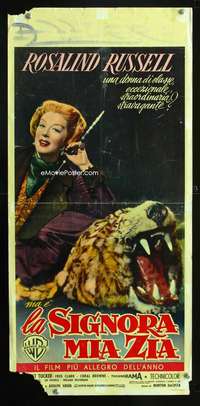 f008 AUNTIE MAME Italian locandina movie poster '58 Rosalind Russell