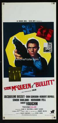 f019 BULLITT Italian locandina movie poster 1970 Steve McQueen