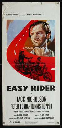 f040 EASY RIDER Italian locandina movie poster R70s Peter Fonda, Dennis Hopper, Jack Nocholson