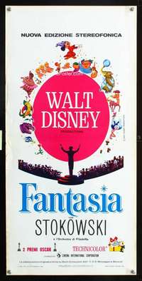 f043 FANTASIA Italian locandina movie poster R70s Disney classic!