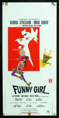 f048 FUNNY GIRL Italian locandina movie poster '69 Barbra Streisand
