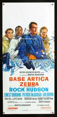 f067 ICE STATION ZEBRA Italian locandina movie poster '69 Rock Hudson