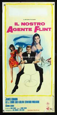 f069 IN LIKE FLINT Italian locandina movie poster '67 James Coburn