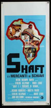 f121 SHAFT IN AFRICA Italian locandina movie poster '73 Roundtree