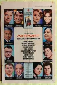 h033 AIRPORT one-sheet movie poster '70 Burt Lancaster, Dean Martin
