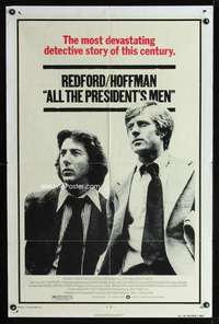 h037 ALL THE PRESIDENT'S MEN one-sheet movie poster '76 Hoffman, Redford