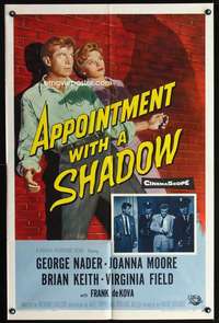 h049 APPOINTMENT WITH A SHADOW one-sheet movie poster '58 George Nader